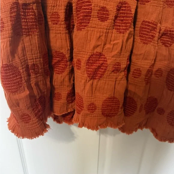 Umgee Frayed Detail Polka Dot Maxi Dress- XL - Picture 5 of 7